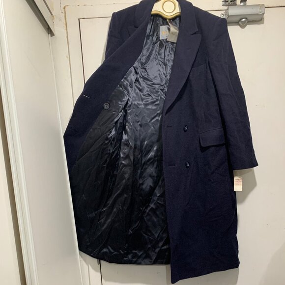 NEW VINTAGE AQUASCUTUM OF LONDON WOOL TRENCH COATS SIZE L - Picture 12 of 16